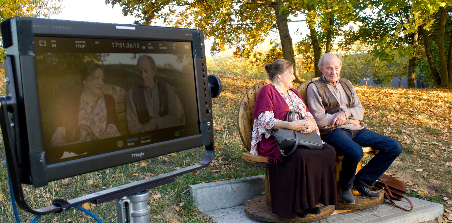 Man ist nie zu alt, um sich zu verlieben - Dreharbeiten zum Film Stille mit den beiden Darstellern Marianne Sägebrecht und Michael Mendl