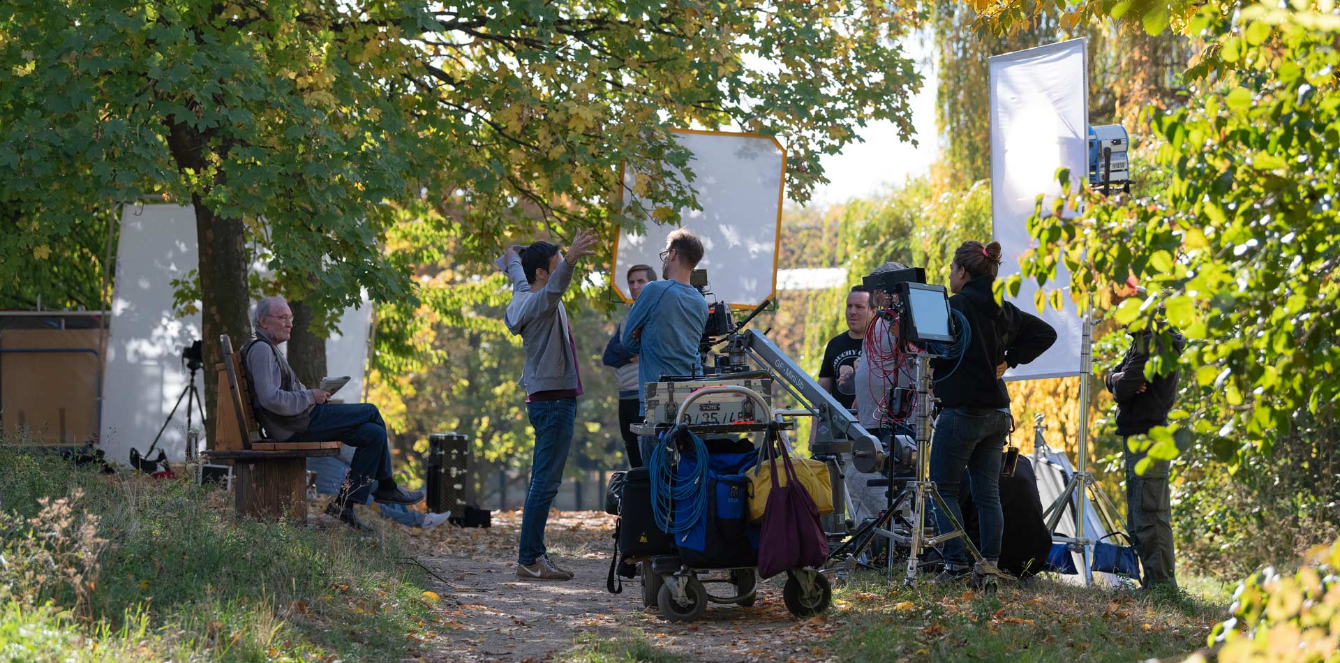 Dreharbeiten für den Film Stille in Mainz